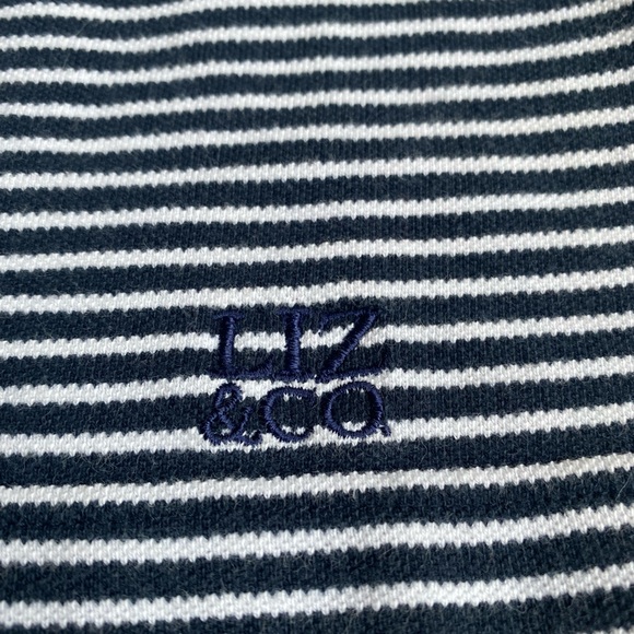 Vintage | Liz & Co. Cropped Striped Tee - Picture 2 of 6